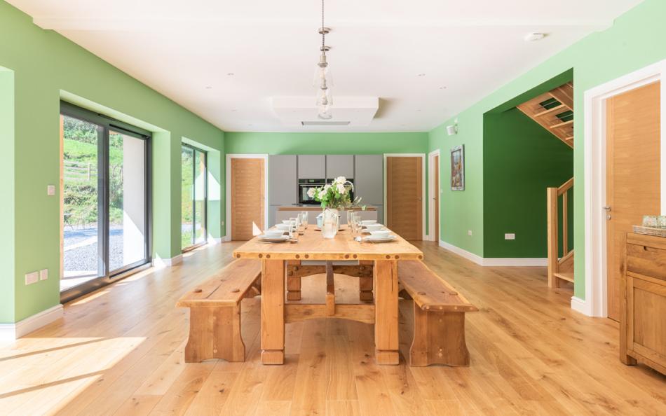 The spacious dining area at Acacia House 