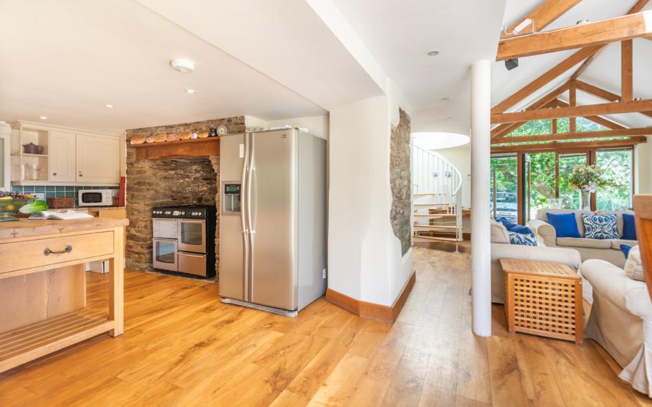 Open plan living at Perrotts holiday cottage