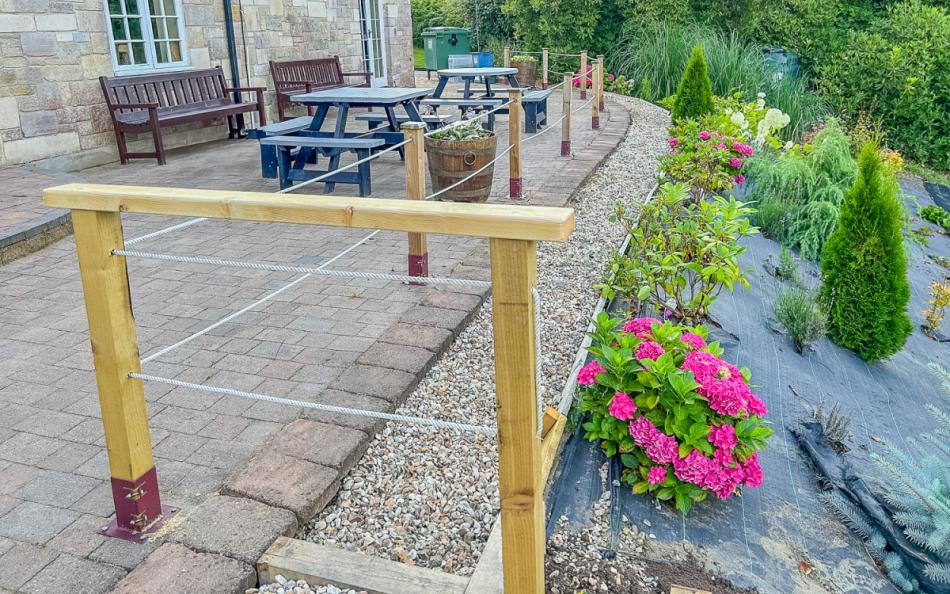 outside patio area at Rhododendron House