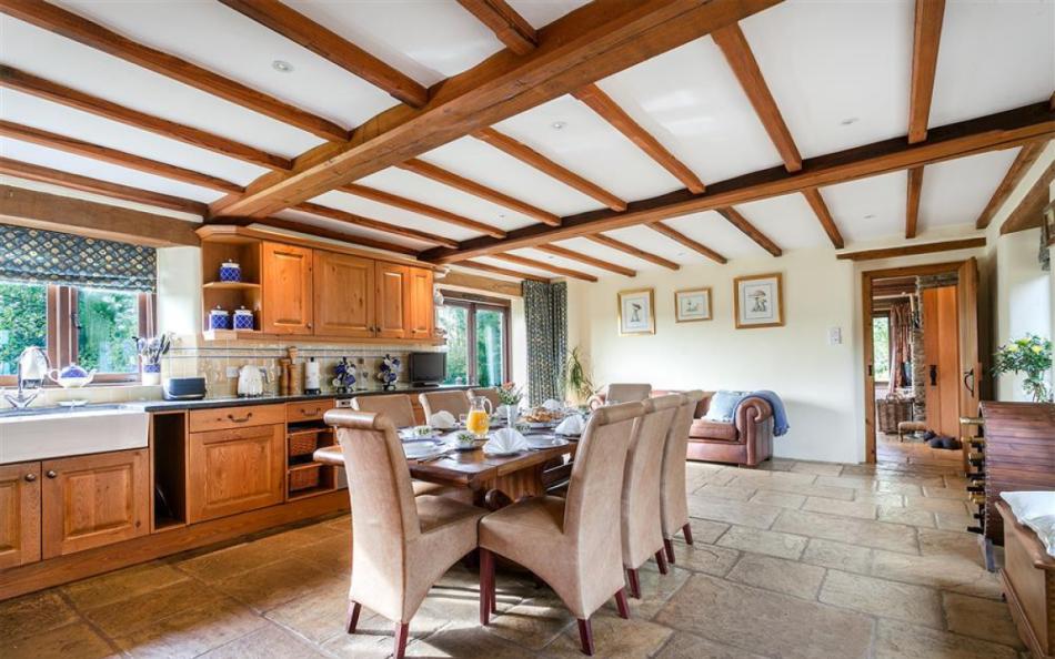 Superb farmhouse kitchen perfect for family gatherings at Auton Court