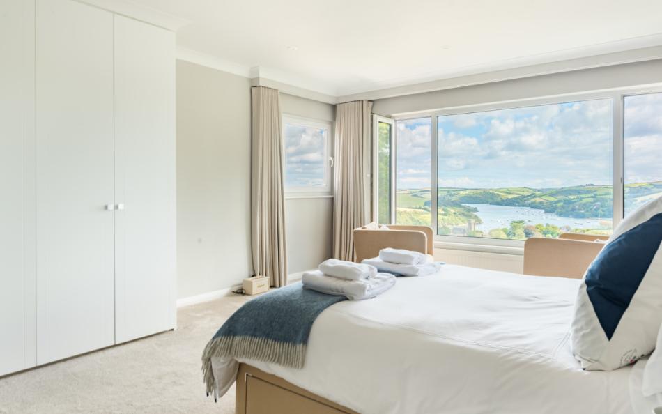 The views of the master bedroom at Mapperley Lodge