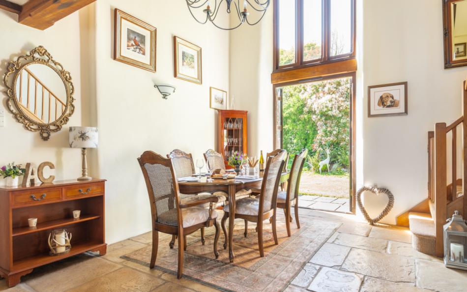Beautiful entertaining spaces in the galleried hall at Auton Court