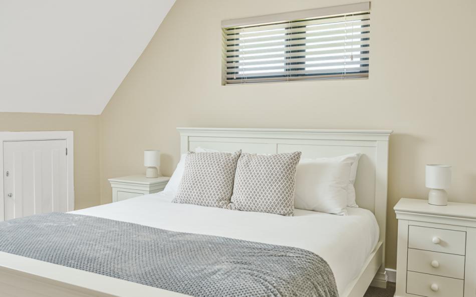 double bedroom at Woodland Cottage