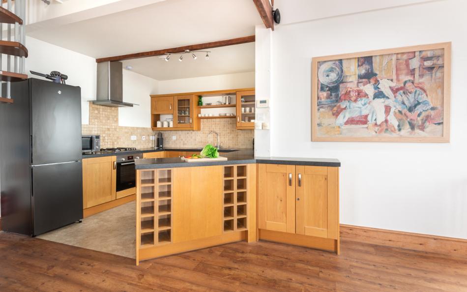 open plan kitchen at Bayview