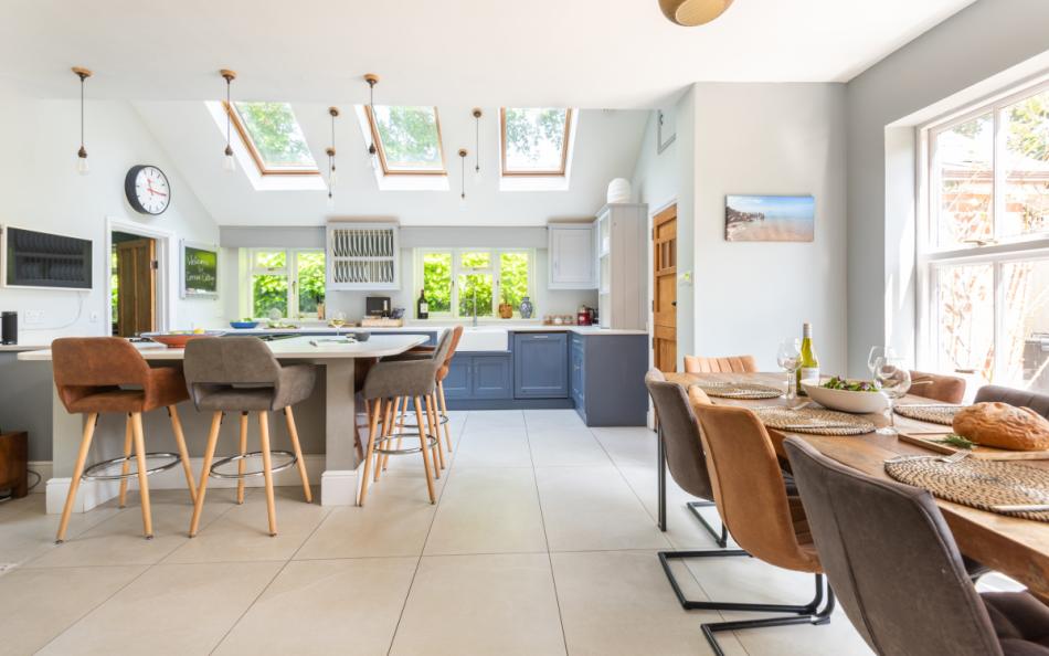 Large kitchen at Corner Cottage