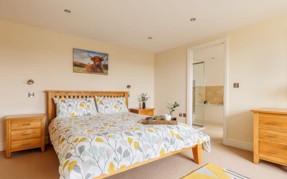 double bedroom with en suite at The Old Post Office