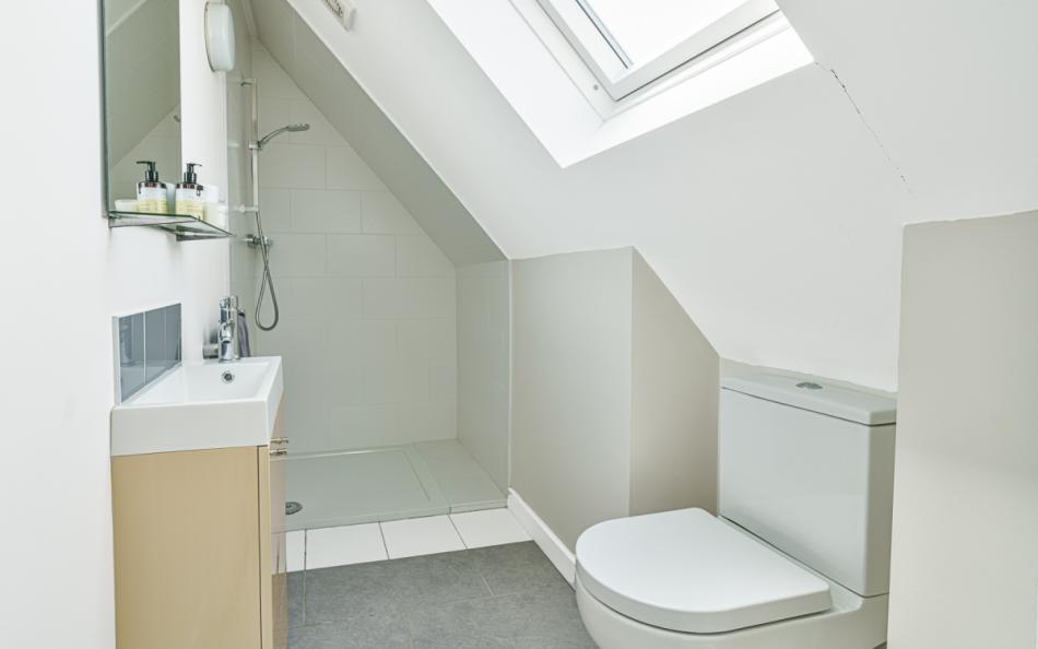 Shower room at Woodland Cottage