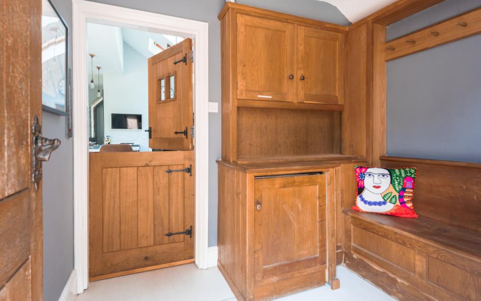 Cloak room at Corner Cottage