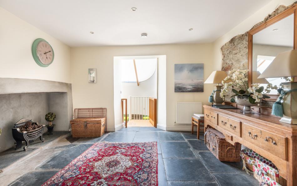 The entrance hallway at Perrotts holiday cottage