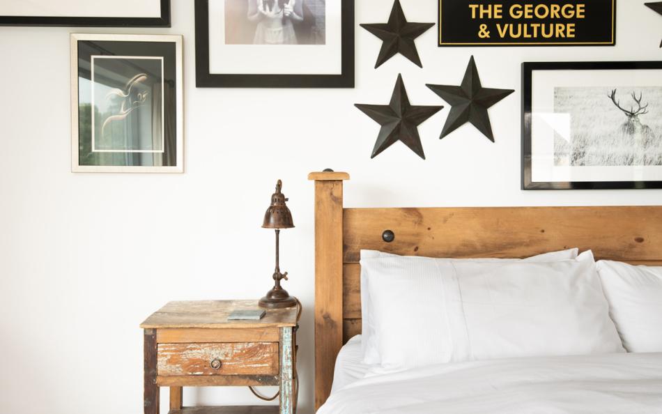 Stylish touches in the master bedroom at Allahoo