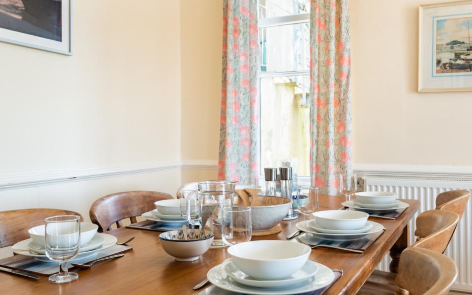 dining table at The Ridings in Slacombe