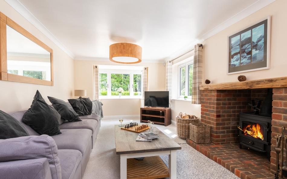 Cosy sitting room at Gorselands Cottage