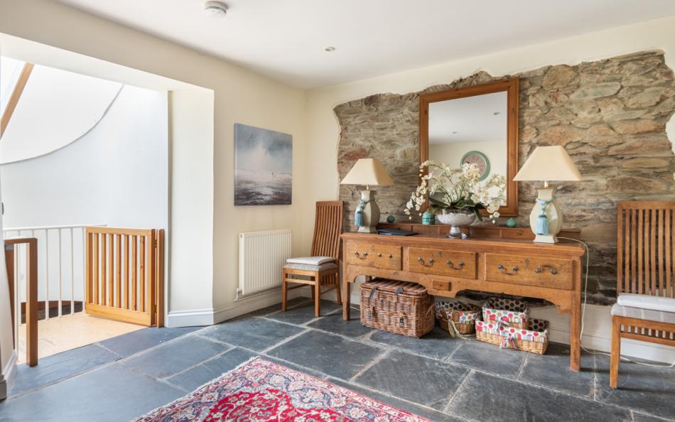 The hallway at Perrotts holiday cottage