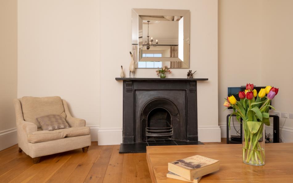 open fire at Holset House