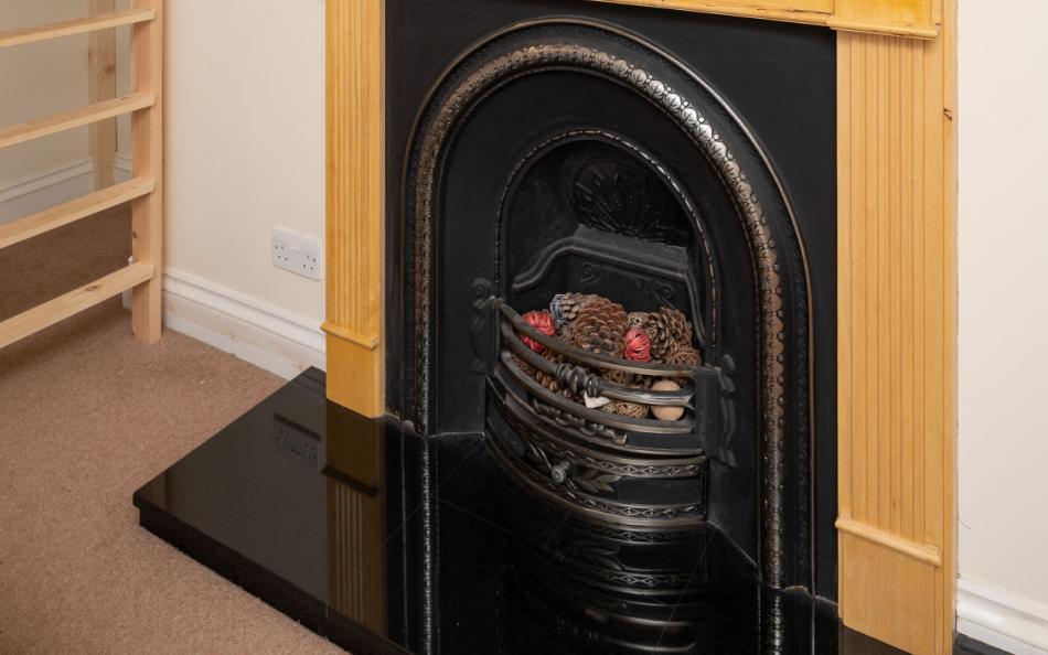 Fireplace at Perrotts holiday cottage