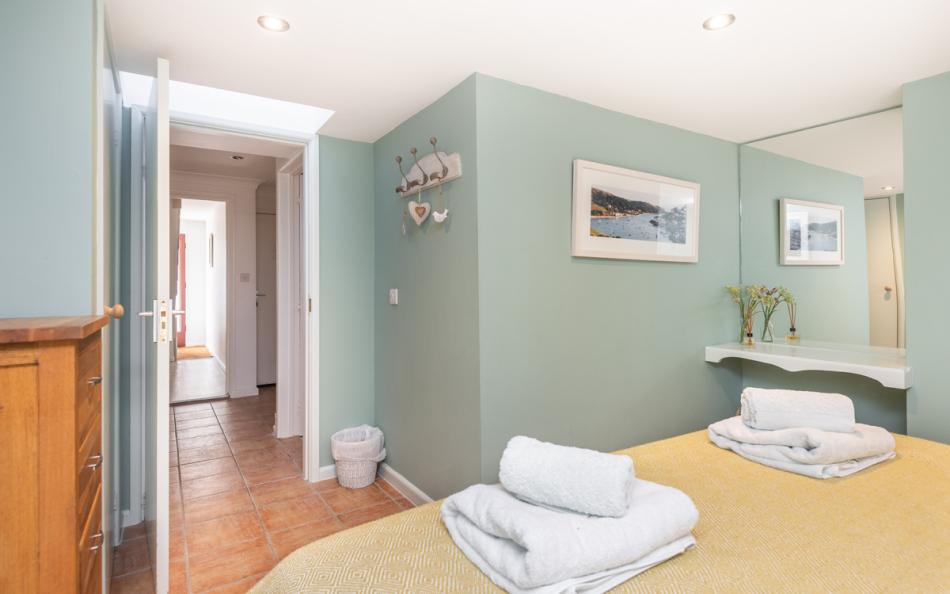 bedroom 2 with wardrobes at 1 Kings Cottages