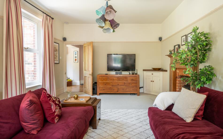 Living room at Corner Cottage