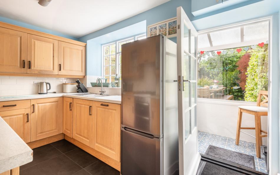 Light kitchen at Jordan House 