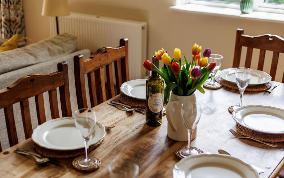 dining table at Old Farm Cottage