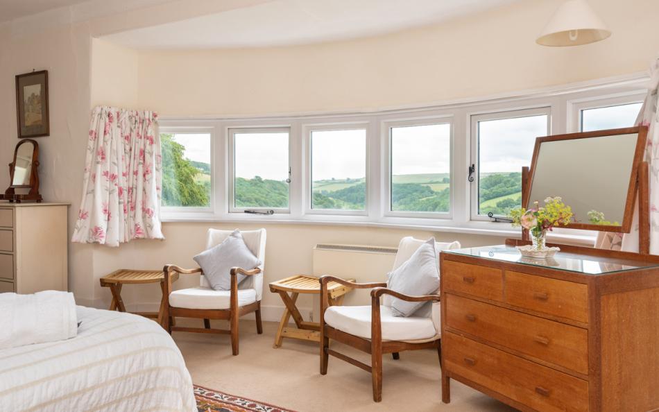 Bedroom with country views at Holmbush 