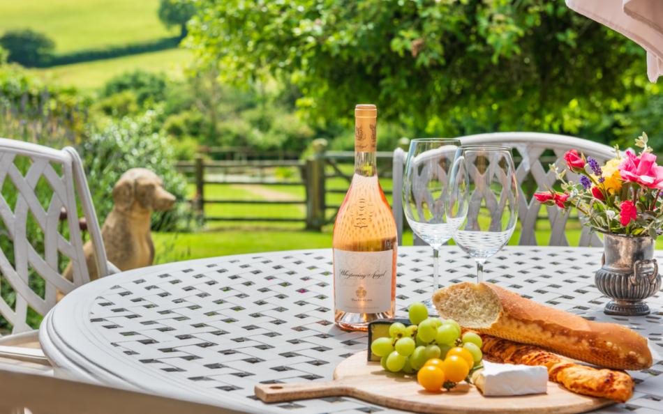 Outdoor dining at Auton Court