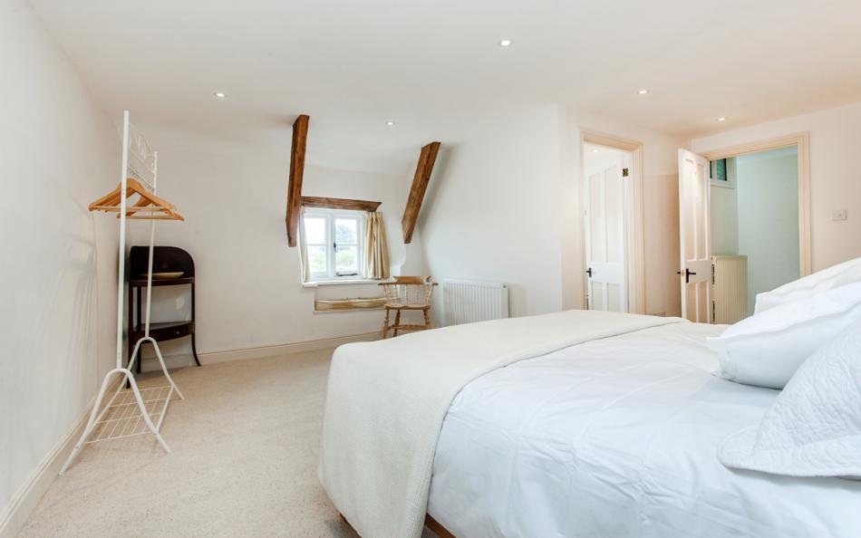 Another look at the master bedroom through to the en-suite at Locks Farm 