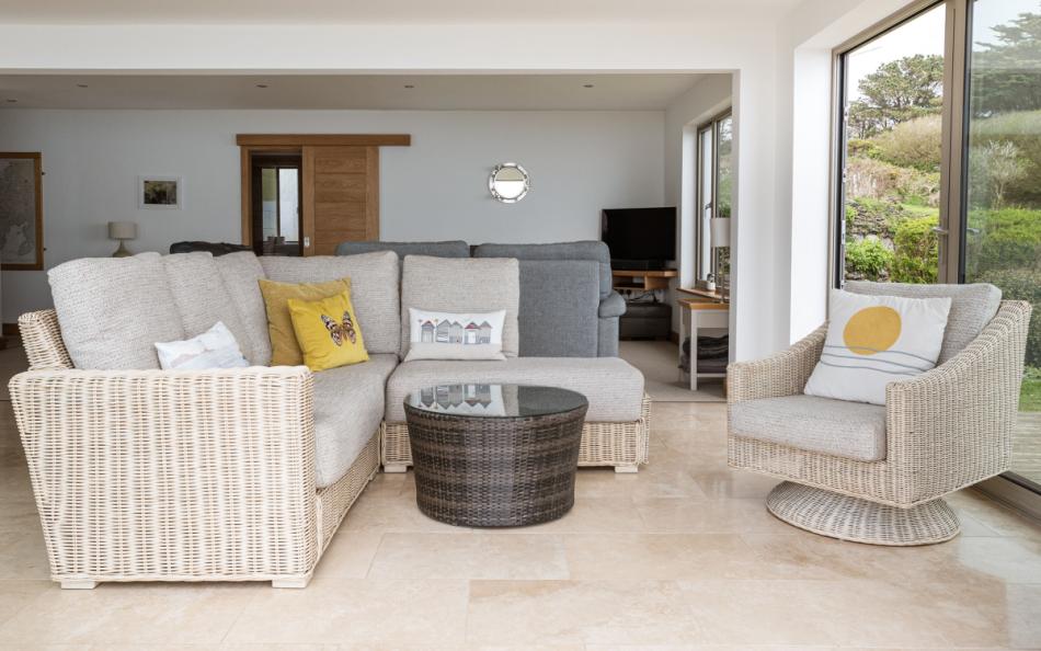 Another view of the secondary seating area affording excellent sea views at Horizons 