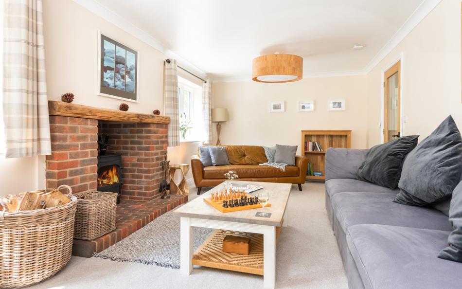 Cosy lounge at Gorselands Cottage