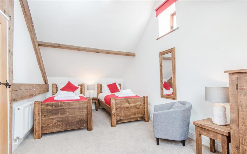 The twin room at Berry's Barn 