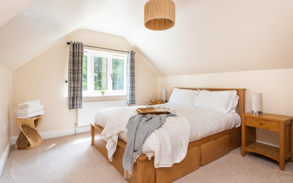 Double bedroom at Gorselands Cottage