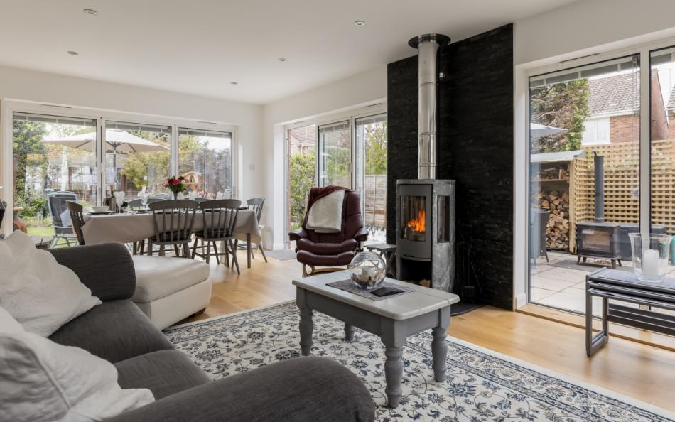 open plan living space at Greenwood