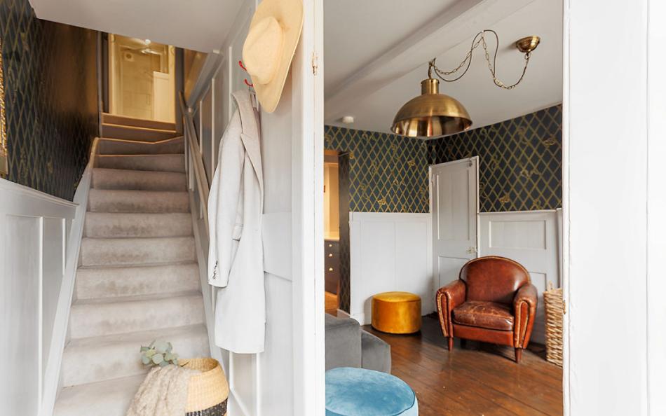 staircase at Saddlers Cottage