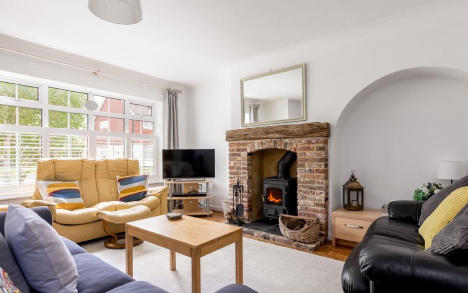 sofas by the fire at Greenwood