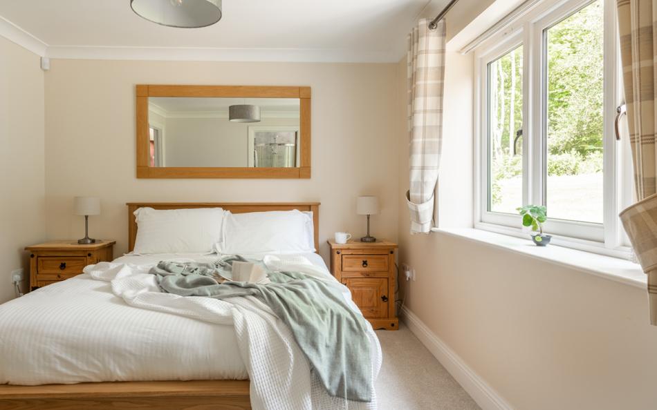 Double bedroom at Gorselands Cottage