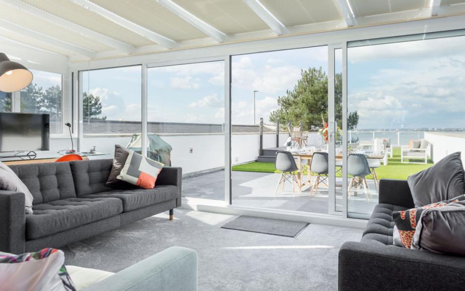 Contemporary garden with stunning views at No. 4 Bay Harbour View 