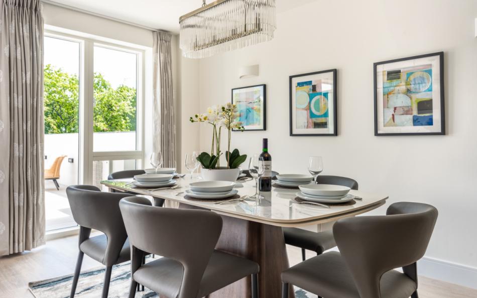 Dining room at Meadow Rise in Devon 