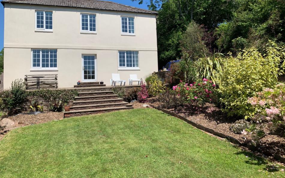 The front lawn and terrace at Coombe Park