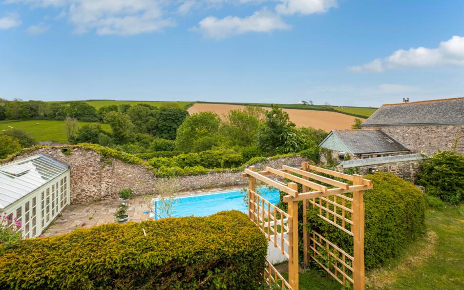 Private swimmin pool at Dunstone Farm