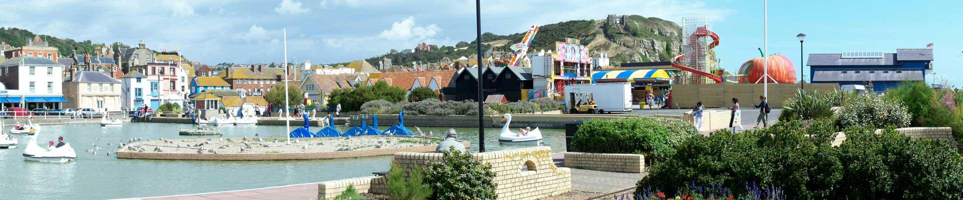 Stay in large holiday cottages in Hastings, Sussex. A colourful seaside town with waterfront activities to enjoy