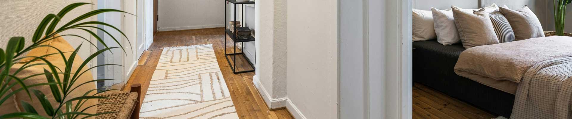 Large holiday cottages available in Cromford, Derbyshire with stylish and comfortable hallways and bedroom areas